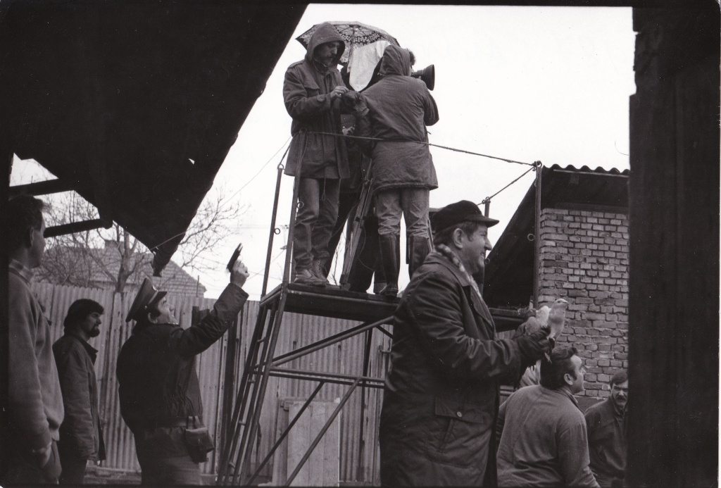 Na jižní Moravě při realizaci filmu Správná trefa (1987)